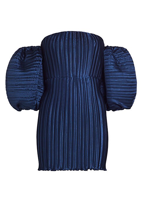 Lustrous Satin Puff Dress
