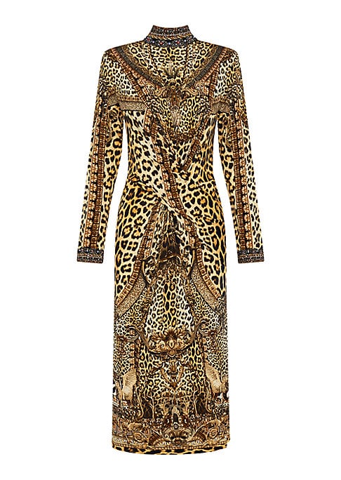 Leopard Twist Midi Dress
