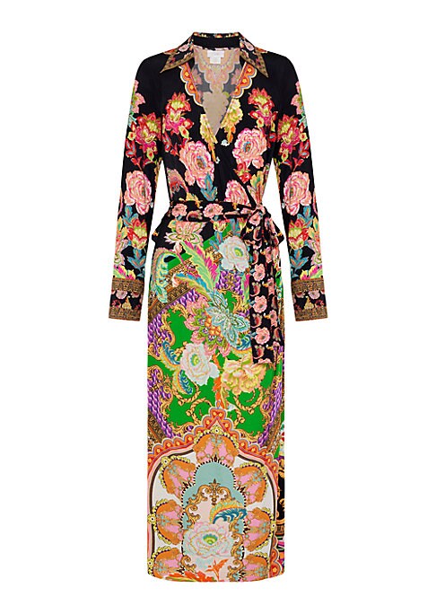 Floral Wrap Midi Dress