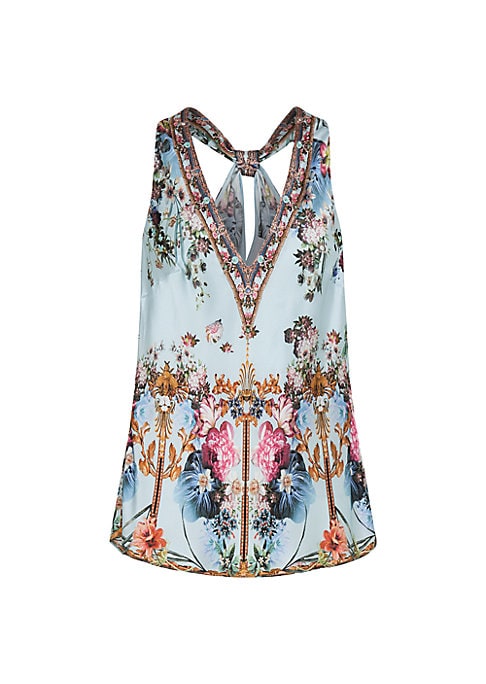 Floral Silk Knot Tank