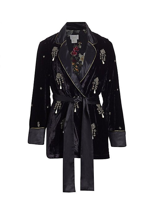 Velvet Beaded Opera Coat
