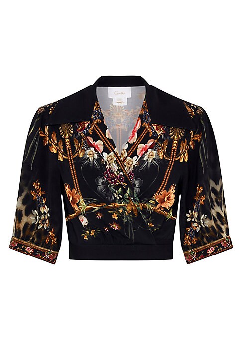 Floral Tie-Front Blouse