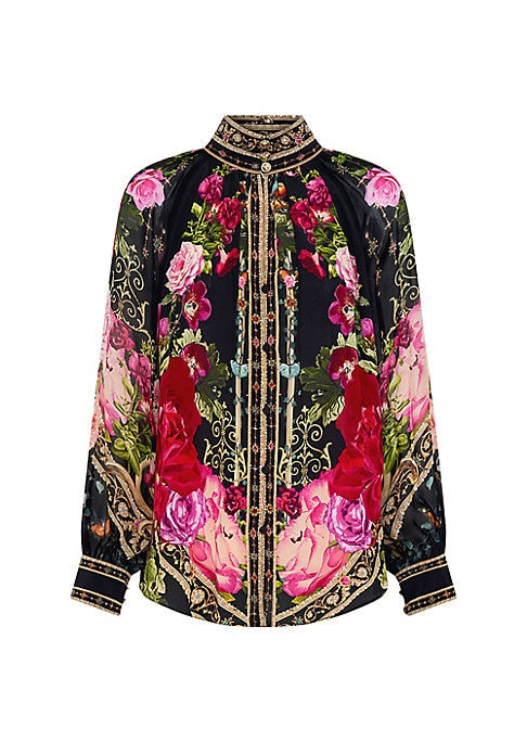 Blooming Silk Blouse