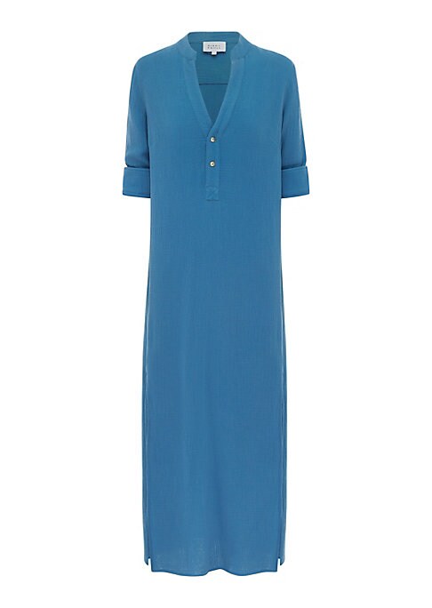 Crinkled Cotton Maxi Dress